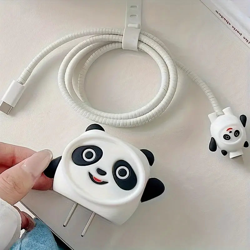 Protector cargador iphone panda