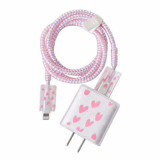 Protector cargador corazones mini