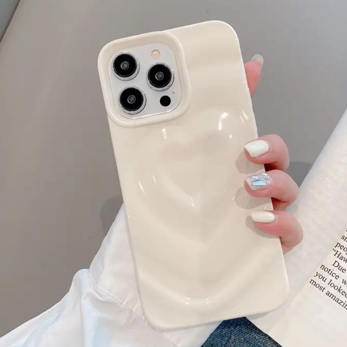 Forro Corazón Beige