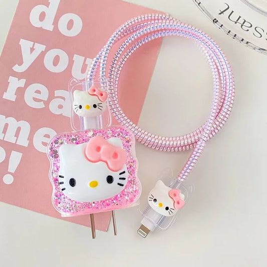 Protector de Cargador Hello Kitty brillo