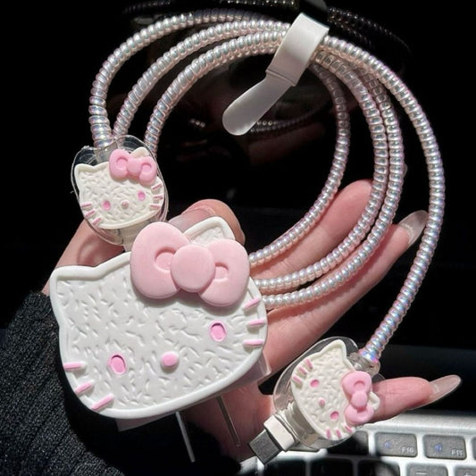 Protector de Cargador Hello Kitty Blanco