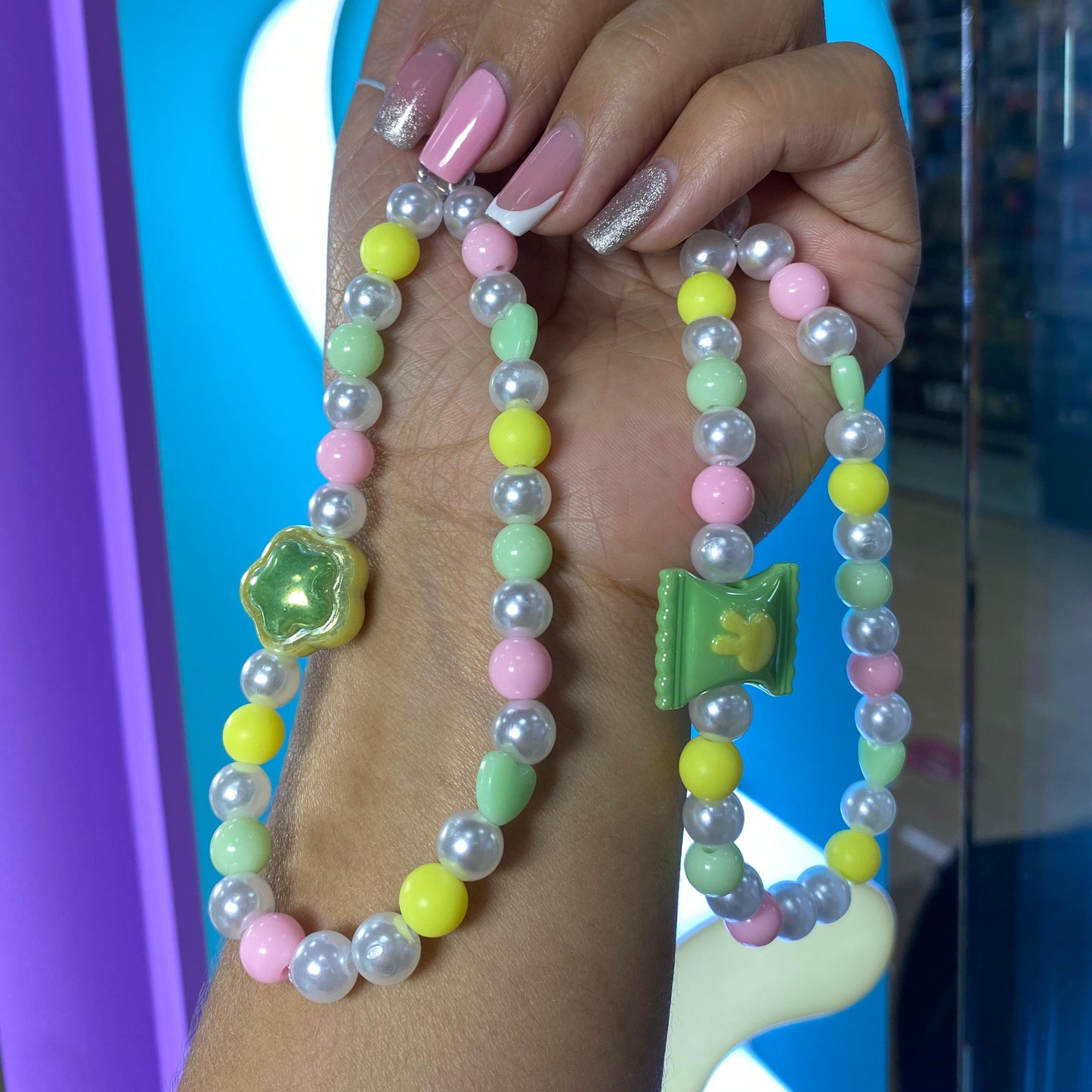 Strap Perla mariposa verde