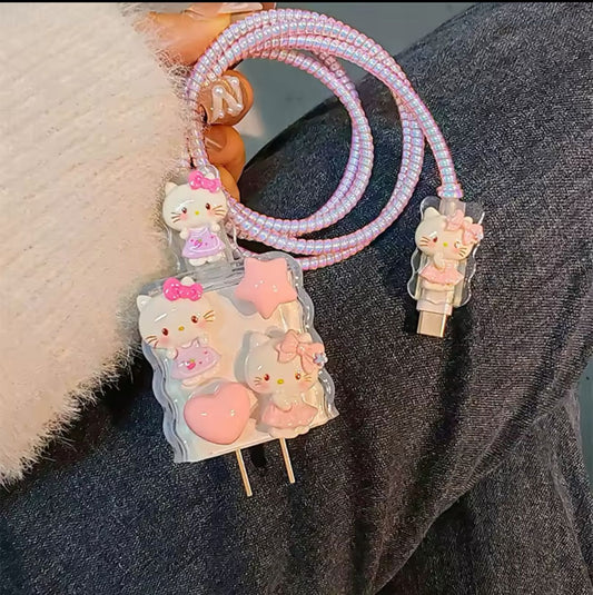 Protector de cargador Hello Kitty doble