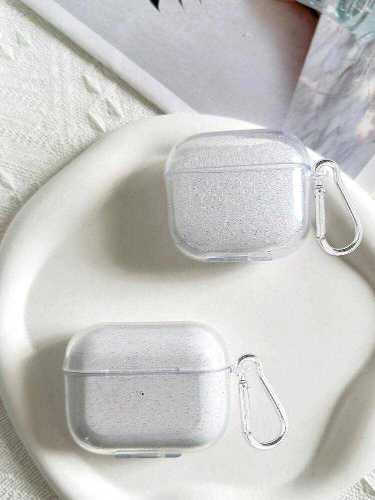 Protector Airpods Glitter transparente