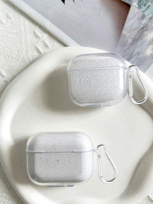 Protector Airpods Glitter transparente